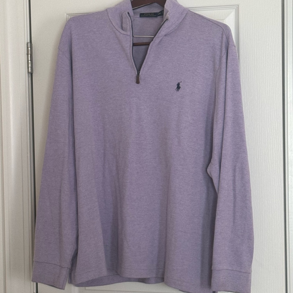 Lilac Polo quarter zip pull over